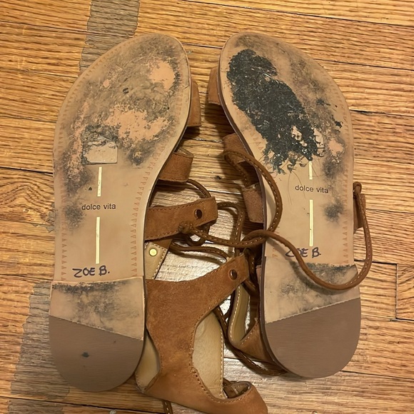 Dolce Vita brown suede lace up sandals size 6.5 - Picture 8 of 8
